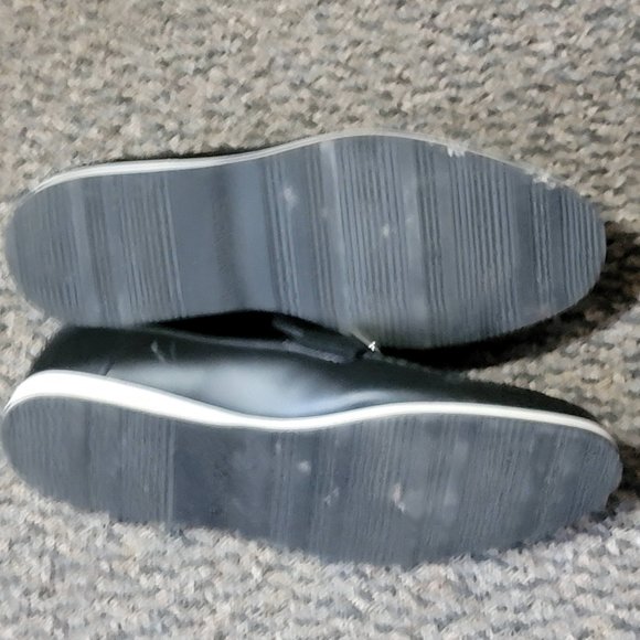 Men's Black Calvin Klein White Sole Loafers Size 10 - Picture 12 of 16